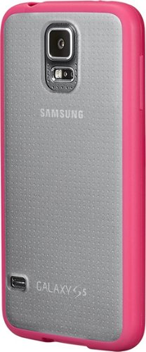  Insignia™ - Frosted Case for Samsung Galaxy S 5 Cell Phones - Clear/Pink