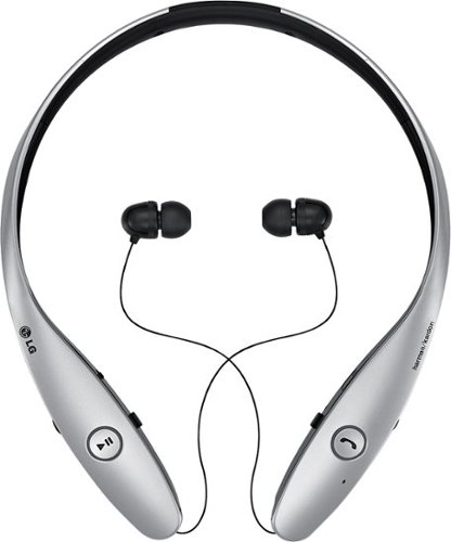  LG - Refurbished TONE INFINIM Wireless In-Ear Behind-the-Neck Headphones - Silver