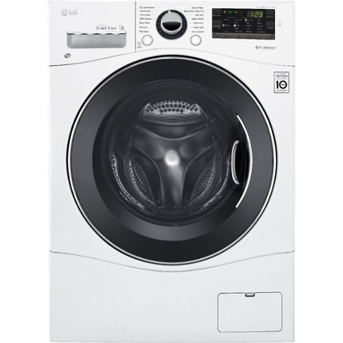  LG - 2.3 Cu. Ft. High-Efficiency Front-Load Washer and Electric Dryer Combo with 6Motion Technology - White