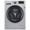 LG - 2.3 Cu. Ft. 14-Cycle Compact Front-Loading Washer and Electric Dryer Combo - Silver-Front_Standard