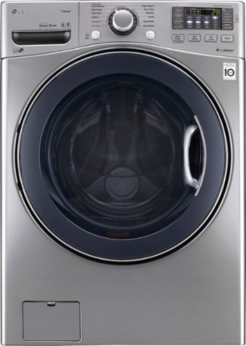  LG - TurboWash 4.5 Cu. Ft. 12-Cycle Front-Loading Washer with Steam - Graphite steel