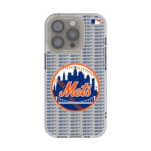 Keyscaper - MLB - New York Mets - Text Backdrop Clear iPhone Case - 13 mini - Multicolor-Front_Standard 