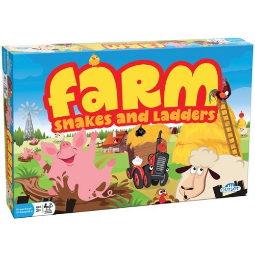 Outset Media - Outset Media: Farm Snakes and Ladders Board Game,  2-6 Players