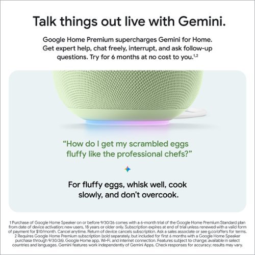 Google Home Speaker - Smart Speaker with Gemini For Home Voice Assistant and 360-Degree Sound - Porcelain GLOBAL SHIPPING