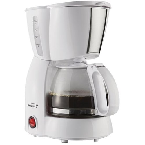 Brentwood - 4-Cup Coffee Maker - White-Angle_Standard 
