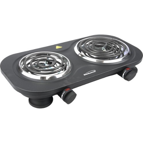 Brentwood - Electric Double Burner - Black-Angle_Standard 