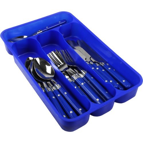  Gibson - Casual Living 24-Piece Flatware Set - Blue