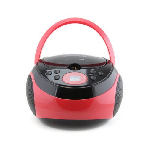 Emerson - Portable CD Player with AM/FM Radio, (EPB-3000 - Red-Front_Standard 