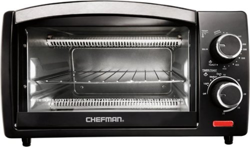  Chefman - 4-Slice Toaster Oven - Black