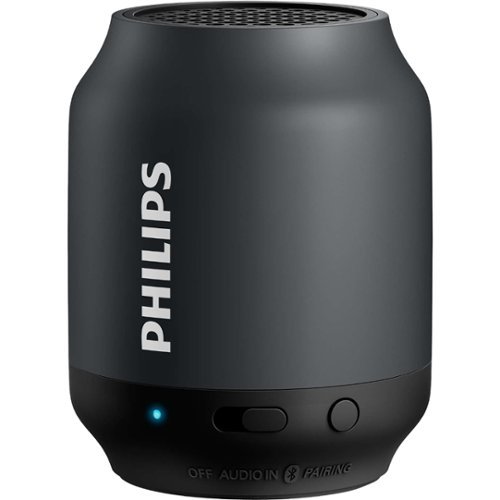  Philips - Portable Bluetooth Speaker - Black
