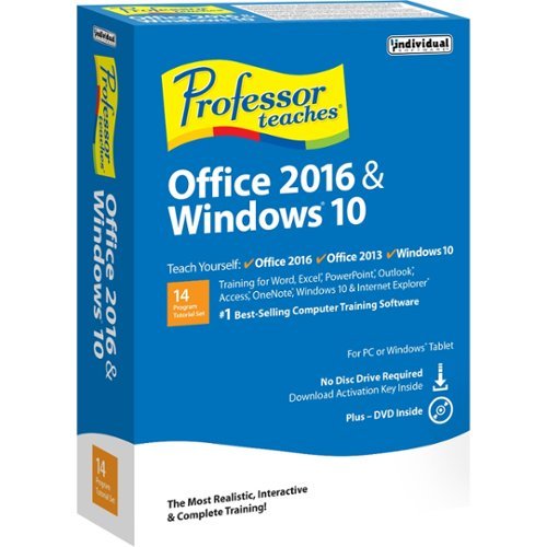 Individual Software - Professor Teaches® Office 2016 &amp; Windows® 10