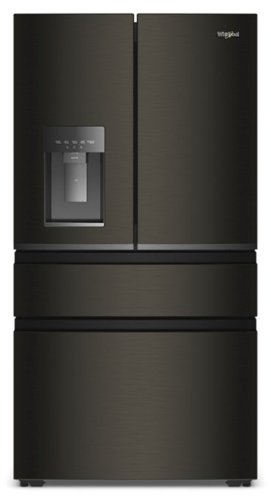 Whirlpool - 22 Cu. Ft. 4-Door French Door Counter-Depth Refrigerator - Black Stainless Steel