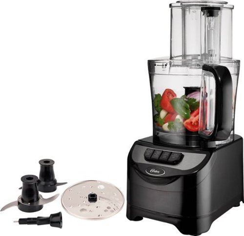Oster - Oster® Total Prep 10-Cup Food Processor with Dough Blade - Black-Angle_Standard 