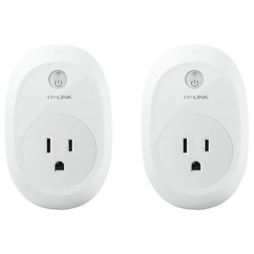  TP-Link - Wi-Fi Smart Plug with Energy Monitoring (2-Pack) - White