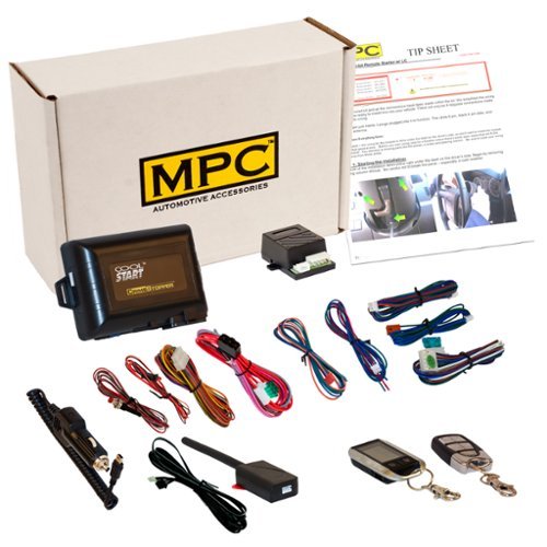 MPC - Complete 2-way LCD Keyless Entry Remote Start Kit For 2000-2001 Ford F-350 - Black-Front_Standard 