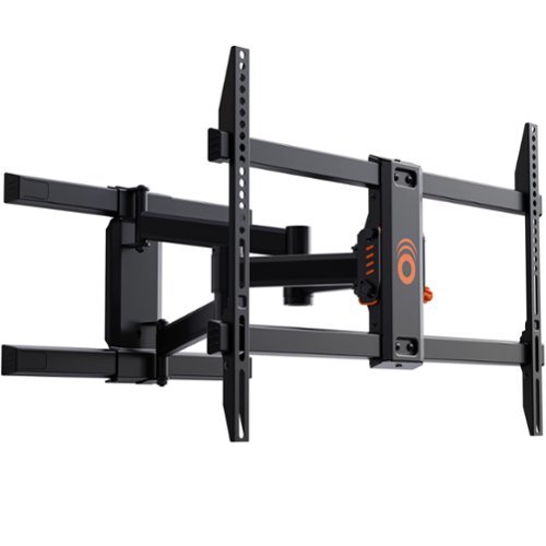 ECHOGEAR - Full Motion TV Wall Mount Bracket for TVs up to 82" - Extension, Swivel, & Tilt - Wall Template for Easy Install - Black-Front_Standard 