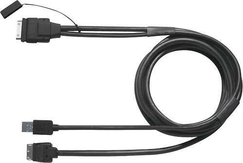 Pioneer - 1.7' USB-to-Apple® iPod®/iPhone® Cable - Black-Front_Standard 