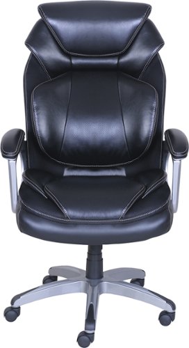  Wellness by Design - AIR Bonded Leather Chair - Black