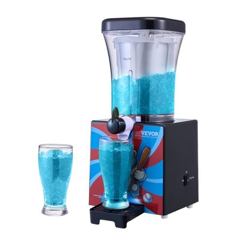 VEVOR - Slushy Machine for Home, 34oz Tank Home-use Margarita Machine, Smoothie Frozen Drink Maker with Food-grade Materials - Black-Front_Standard 