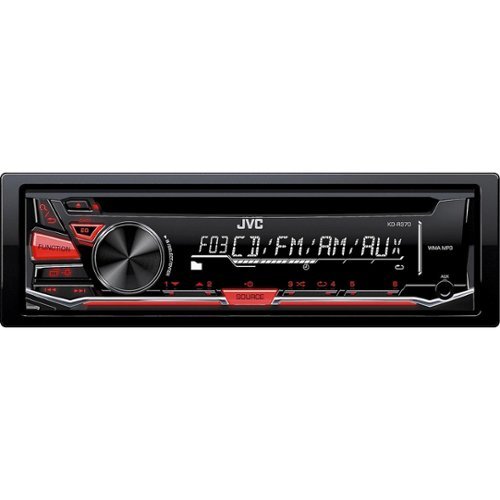 JVC - In-Dash CD Receiver with Detachable Faceplate - Black-Front_Standard 