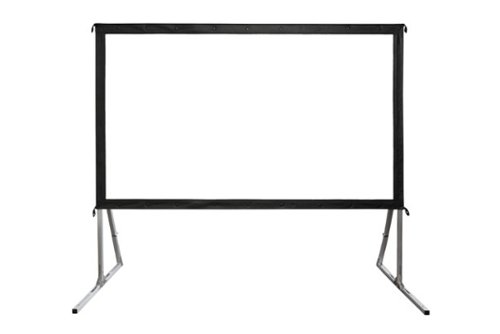 Elite Screens - Yardmaster 2 Rear 110" Outdoor Self Standing Projector Screen - Silver-Front_Standard 