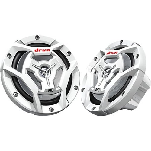 JVC - 6-1/2" 2-Way Marine Speakers with Carbon Mica Cones (Pair) - White