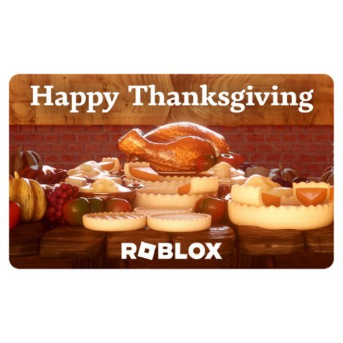 Roblox - $10 Happy Thanksgiving Turkey Scene Digital Gift Card [Includes Virtual Item] [Digital]-Front_Standard 