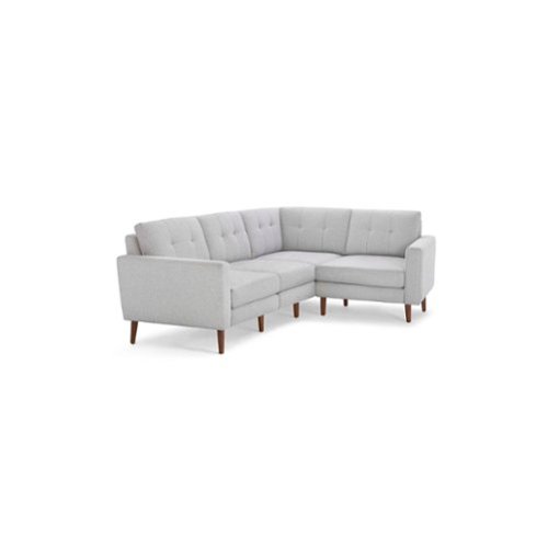 Burrow - Mid-Century Nomad 4-Seat Corner Sectional - Crushed Gravel-Front_Standard 