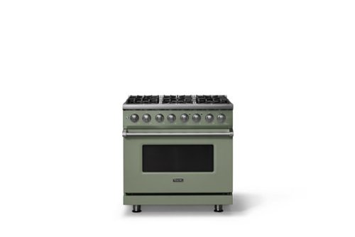 Viking - 36 in. Wide 6 Burner Pro5S 5.6 Cu. Ft. Freestanding Sealed Dual Fuel Convection Range - Eucalyptus - Eucalyptus