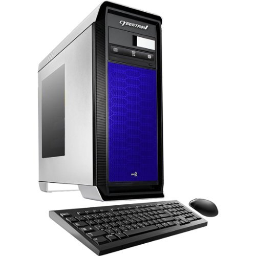  CybertronPC - Titanium Desktop - Intel Core i7-7700K - 16GB Memory - NVIDIA GeForce GTX1080 - 1TB Hard Drive - Blue