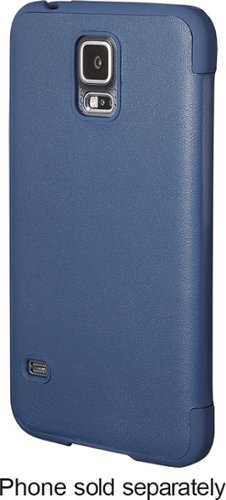  Platinum™ - Leather Flip Case for Samsung Galaxy S 5 Cell Phones - Blue