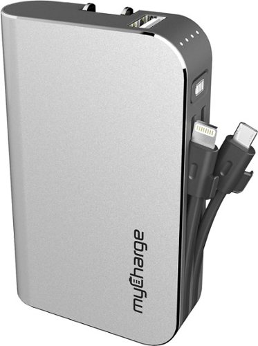 myCharge - HubPlus 6700 mAh Portable Charger for Most Lightning-Equipped Apple® Devices - Gray