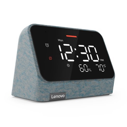  Lenovo - Smart Clock Essential 4" Smart Display with Alexa - Misty Blue