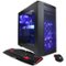 CyberPowerPC - Gamer Xtreme Desktop - Intel Core i5 16GB Memory - NVIDIA GeForce GTX 1070 120GB Solid State Drive 1TB Hard Drive - Black/Blue-Front_Standard