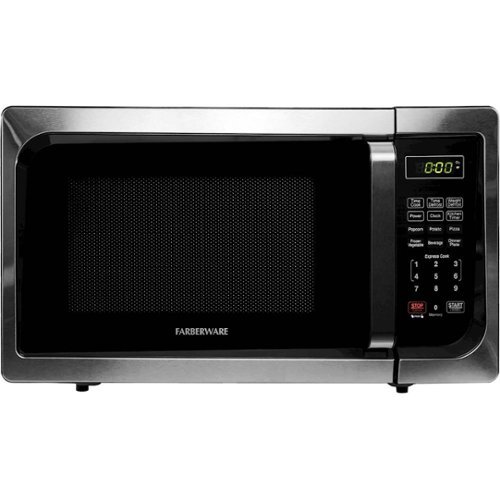 Farberware - Classic 0.9 Cu. Ft. Compact Microwave - Stainless steel-Front_Standard 