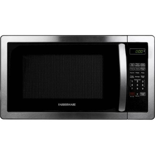 Farberware - Classic 1.1 Cu. Ft. Countertop Microwave Oven - Stainless steel