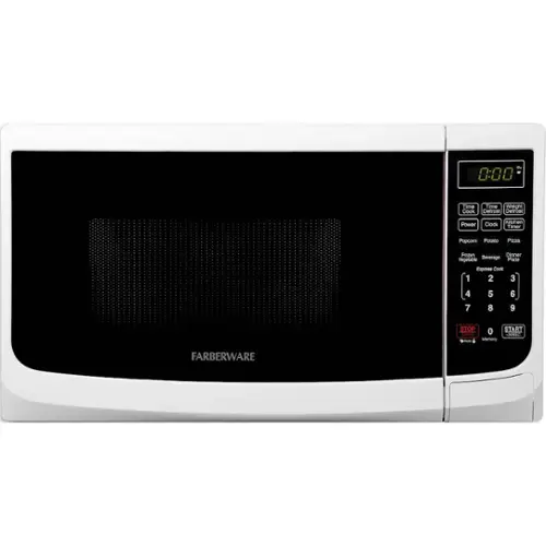 Front. Farberware - Classic 0.7 Cu. Ft. Compact Microwave - White.