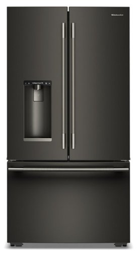KitchenAid - Counter-Depth French Door Refrigerator with Intelligent Auto Fill - Black Ore
