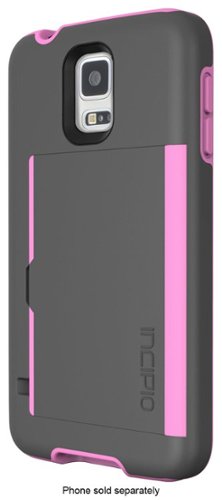  Incipio - STOWAWAY Case for Samsung Galaxy S 5 Cell Phones - Gray/Light Pink