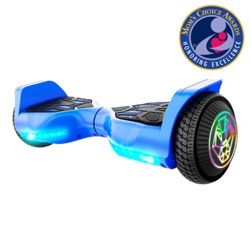 Swagtron - swagBOARD Twist T580 Hoverboard with Light-Up LED Wheels & Exclusive LiFePo™ Battery - Speeds up to 6.5 mph - Blue-Front_Standard 
