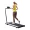 AOITUN - Quiet Under-Desk Walking Pad, Compact Slim Treadmill for Home Office & Small Spaces - Silvery with handle-Front_Standard