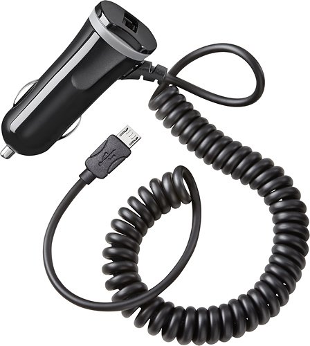  Insignia™ - 15W Vehicle Charger with Micro USB Cable and USB Port - Black
