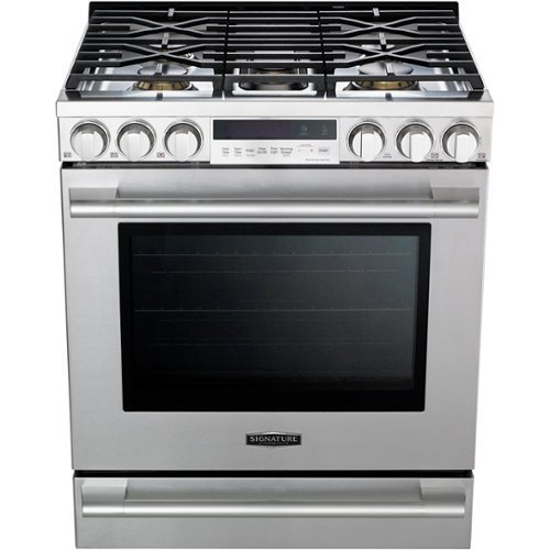 Signature Kitchen Suite - 6.3 Cu. Ft. Self-Cleaning Gas Convection Range - Stainless steel