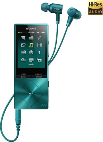 Sony - Walkman NW-A20 Series 32GB* Hi-Res Digital Audio Player - Viridian Blue-Front_Standard 