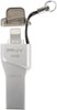 PNY - Duo-Link On-the-Go 64GB USB 3.0, Apple Lightning Flash Drive - Silver-Front_Standard