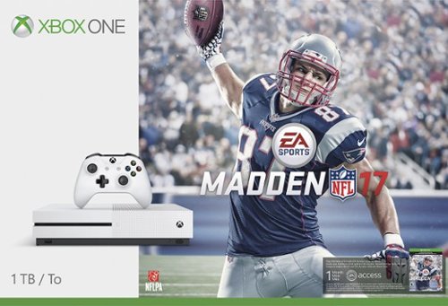  Microsoft - Xbox One S 1TB Madden NFL 17 Console Bundle with 4K Ultra HD Blu-ray™ - White