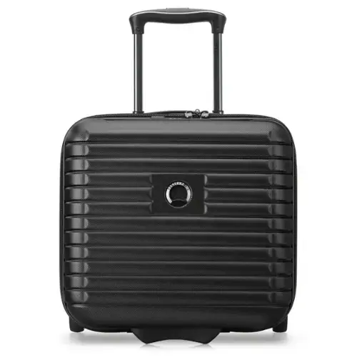 Front. Delsey - Delsey Cruise 3.0 Two Wheeled Underseater Carry-On Luggage - Black.