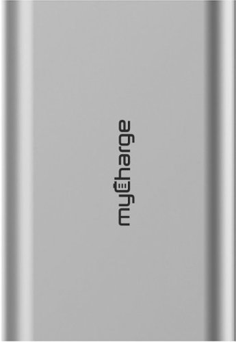  myCharge - RAZORPLATINUM 13,400 mAh Portable Charger for Most USB-Enabled Devices - Silver