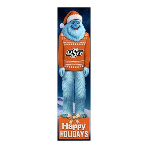 Fan Creations - Oklahoma State Cowboys 48" Yeti Christmas Leaner - Multicolor-Front_Standard 