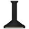 ZLINE - 36 inches - Convertible & Externally Vented - Wall Range Hood - Black Stainless Steel-Front_Standard